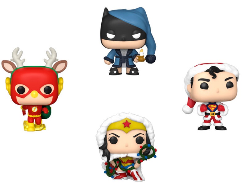 Pack 4 figuras Pocket Pop Happy Holidays DC Comics - Imagen 2