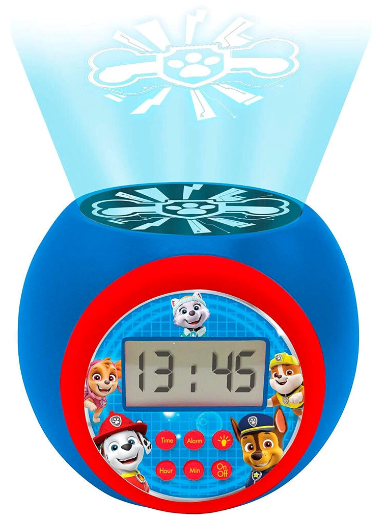 Reloj despertador Patrulla Canina con proyector