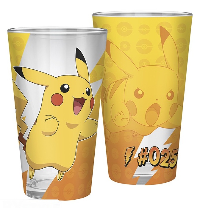 Vaso de vidrio Pikachu salto Pokemon - Imagen 2