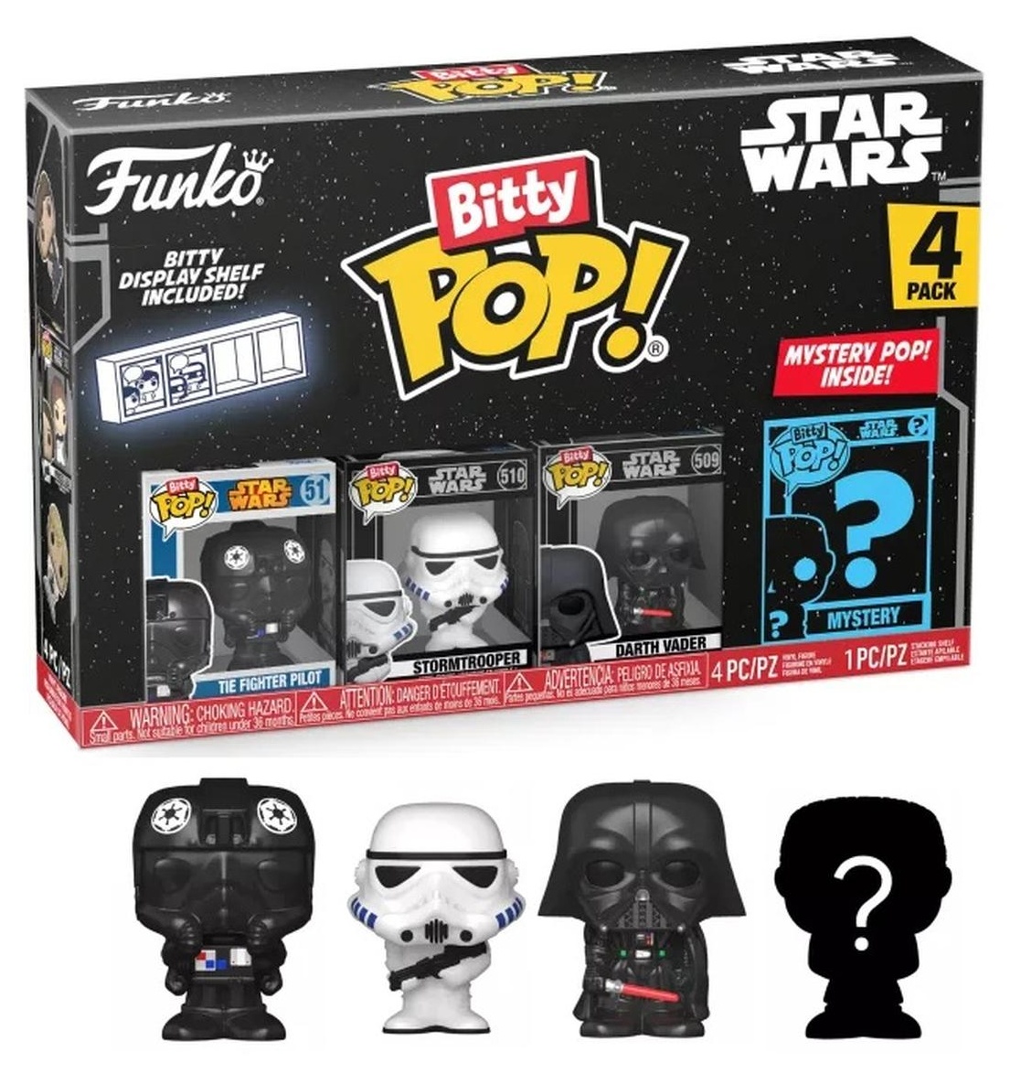 Pack 4 figuras Bitty POP Star Wars Darth Vader