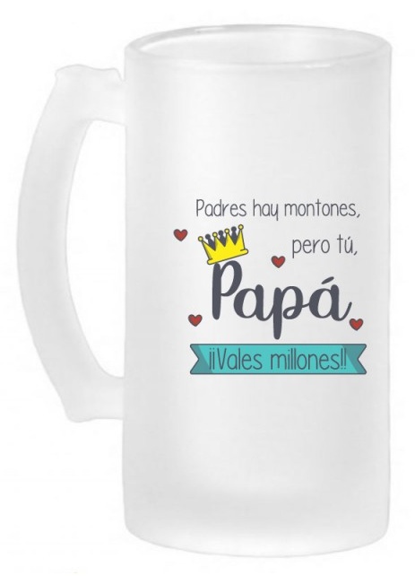 Jarra de cerveza Papa Vales Millones