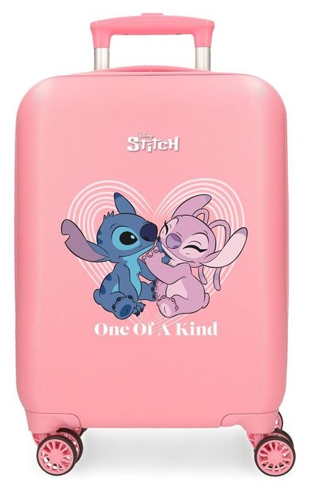 Maleta de viaje Stitch rosa Cabina 50cm