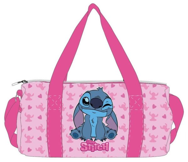 Bolsa deporte Stitch sentado rosa