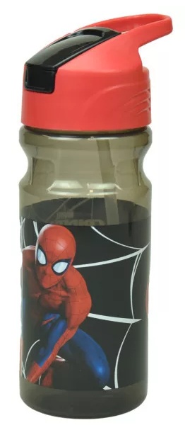 Botella de agua Spiderman traslucida