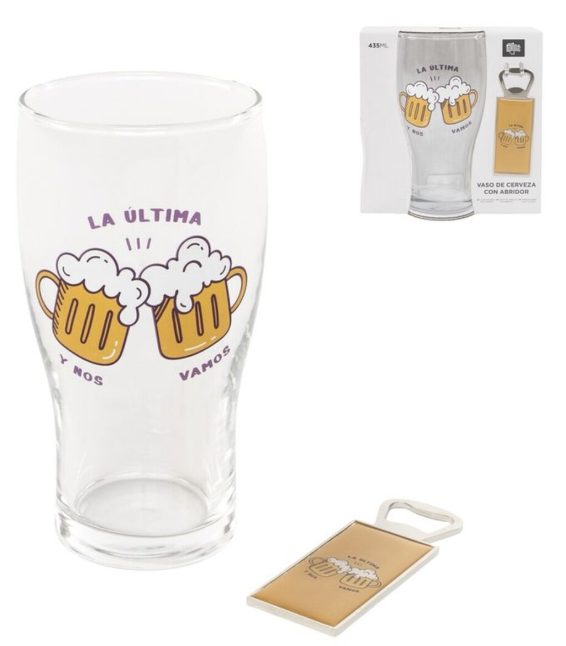 Vaso + Abridor La Ultima y Nos Vamos