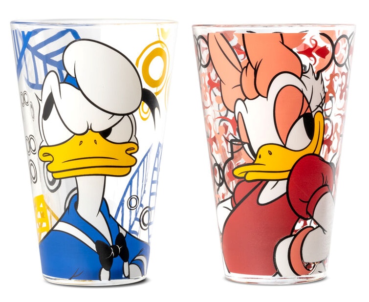 Pack 2 vasos de vidrio Donald & Daisy