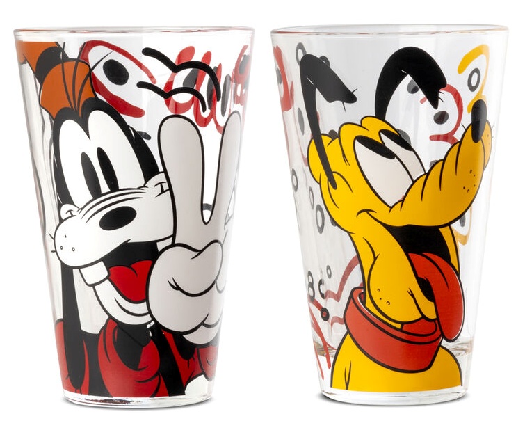Pack 2 vasos de vidrio Goofy & Pluto