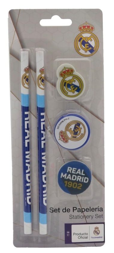 Set papeleria 5 piezas Real Madrid