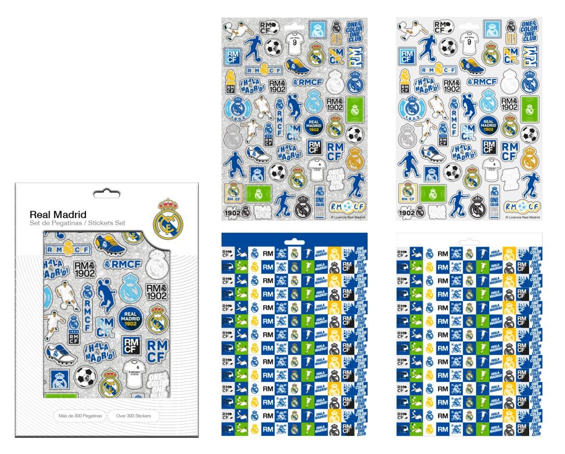 Set 300 Pegatinas Real Madrid