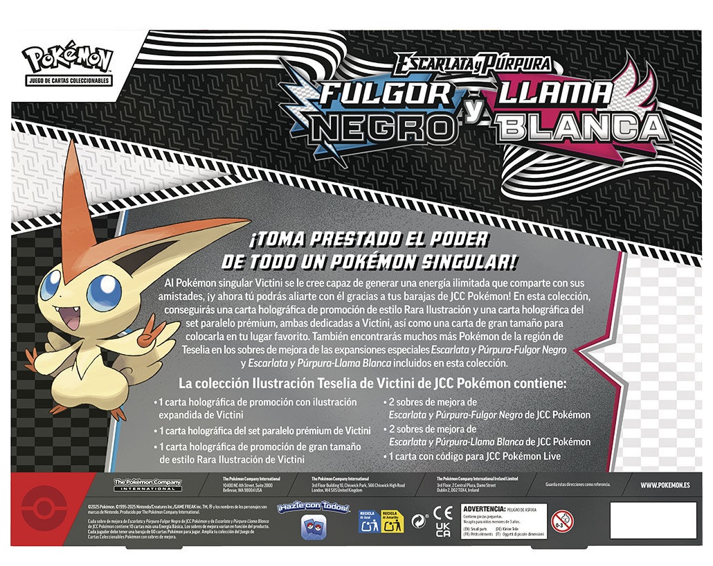Juego de Cartas Victini Fulgor Negro & Llama Blanca Pokemon TCG - Imagen 2