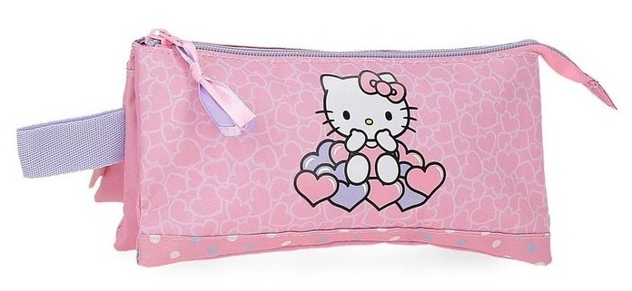 Portatodo triple Hello Kitty corazones
