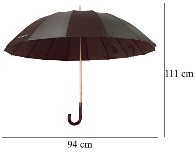 Paraguas adulto Real Madrid negro - Imagen 2