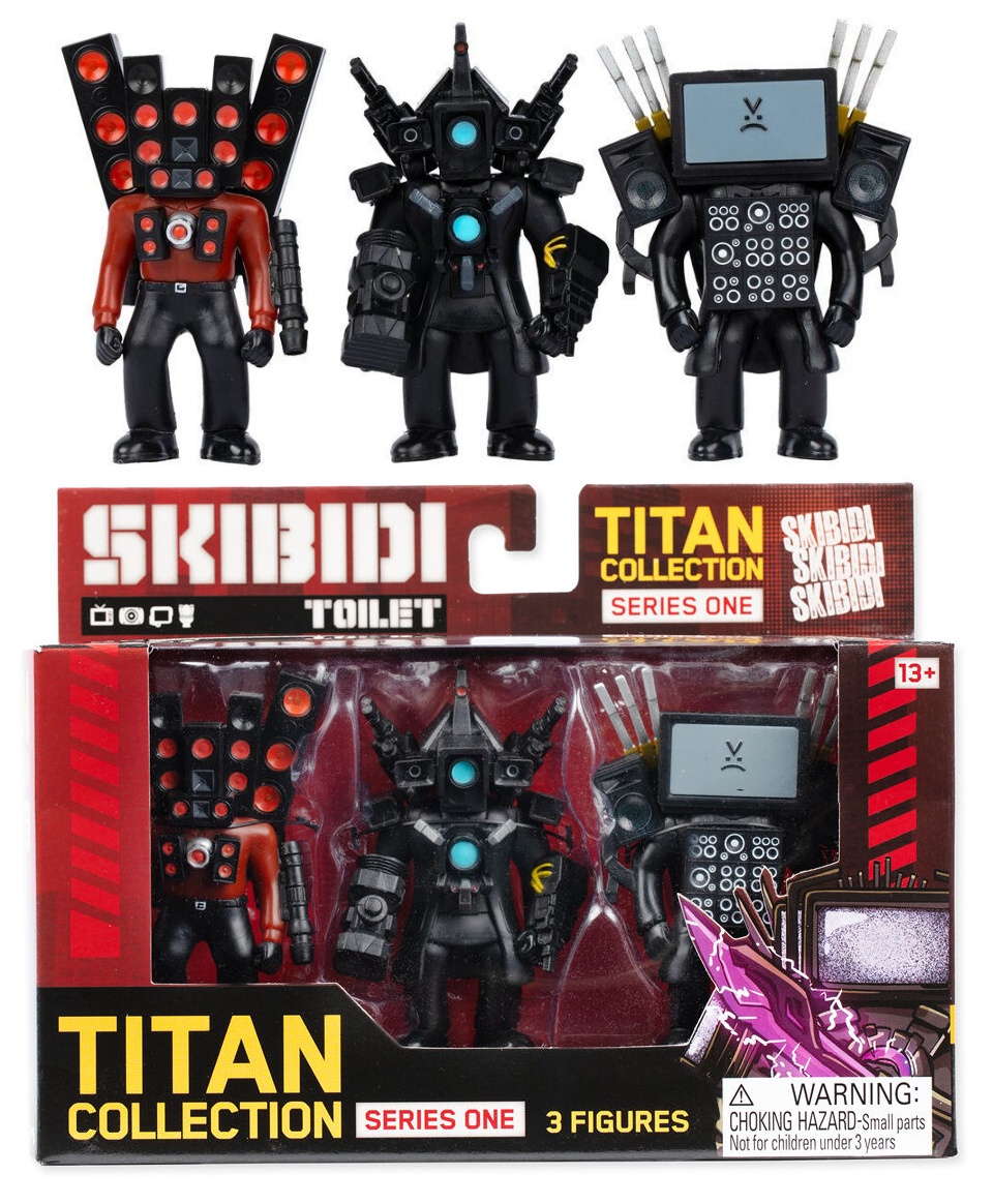 Pack 3 Figuras Skibidi Toilet Titan Collection