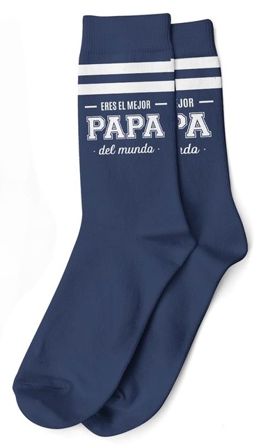 Calcetines Eres el Mejor Papa del Mundo azul