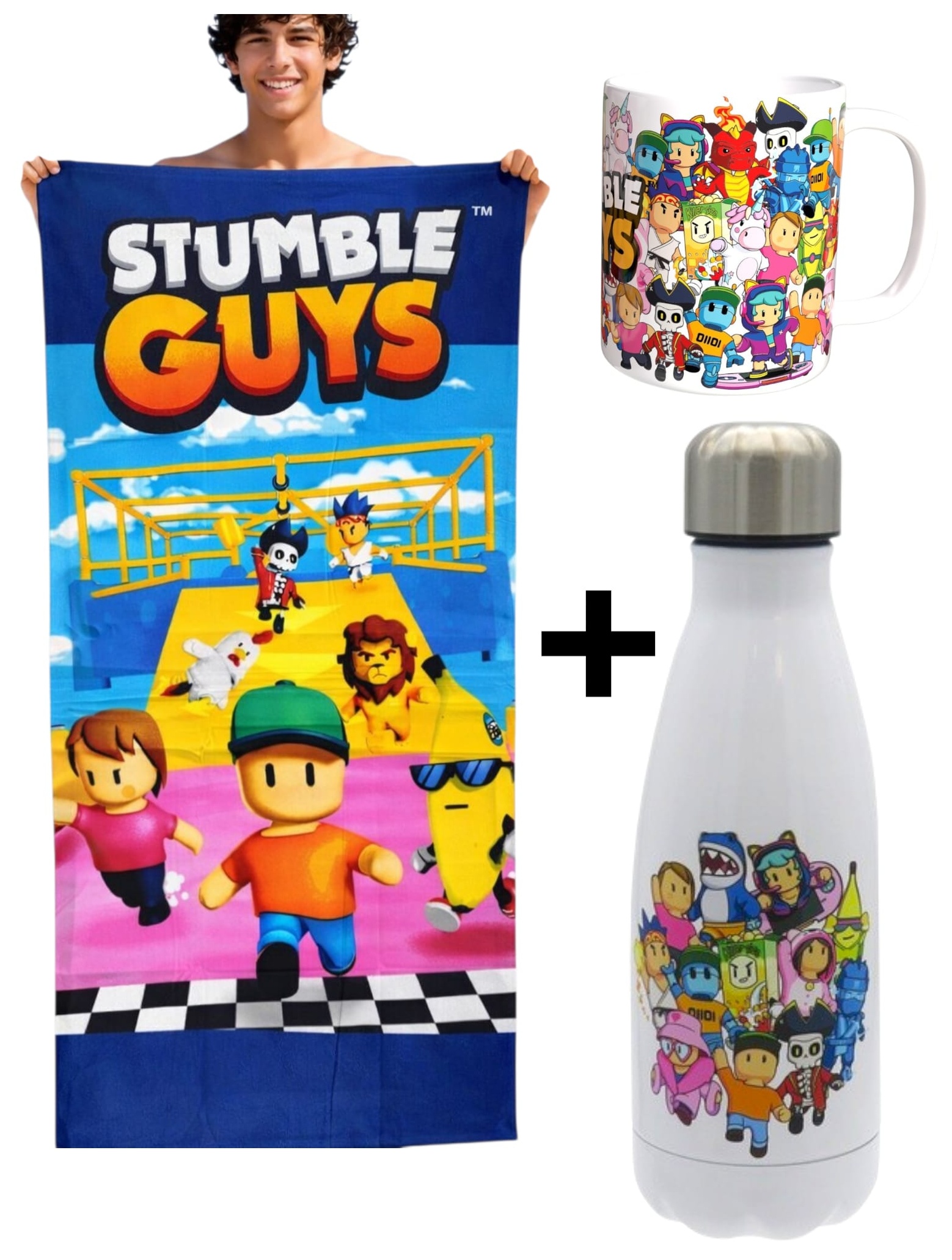 Pack OFERTA Toalla + Botella + Taza Stumble Guys