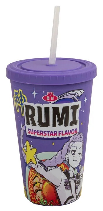 Vaso con pajita Rumi Las Guerreras K-Pop