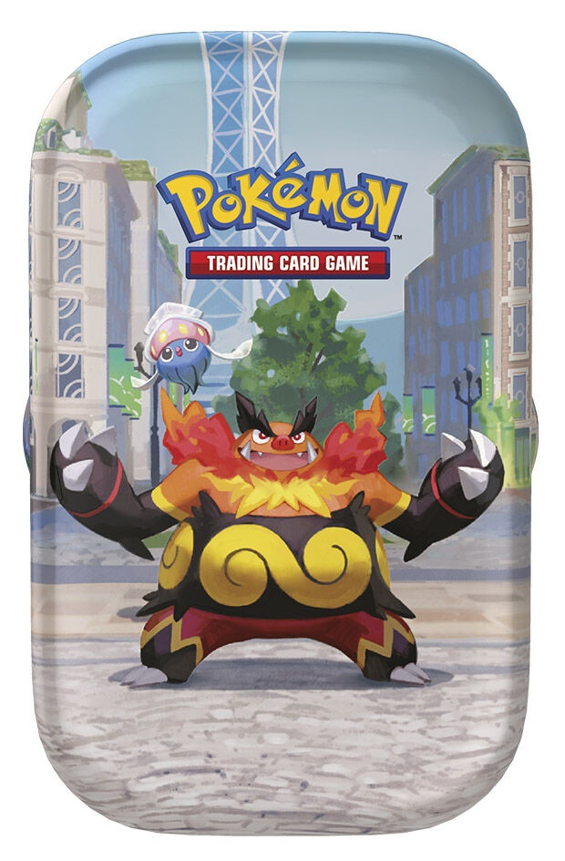 Mini lata Juego de Cartas Emboar Ciudad Luminalia Pokemon TCG