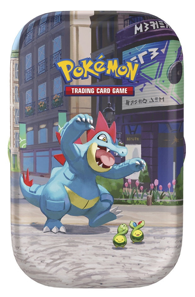 Mini lata Juego de Cartas Feraligatr Ciudad Luminalia Pokemon TCG