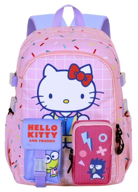 Mochila Friends Hello Kitty adaptable a carro 40cm