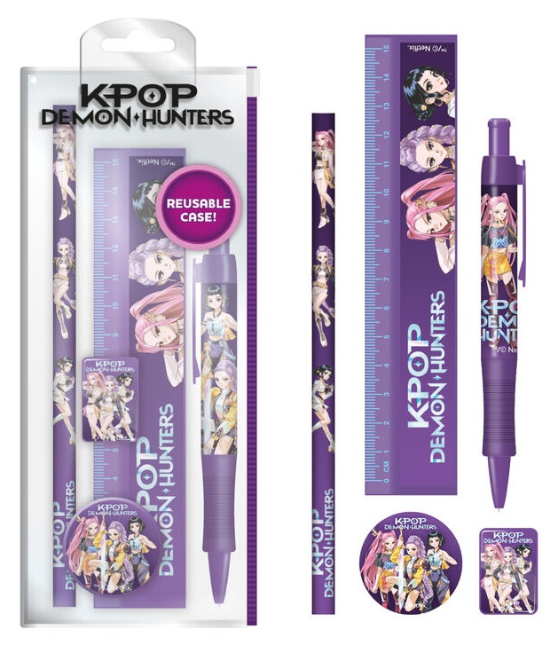 Set Papeleria 5 piezas Las Guerreras K-Pop