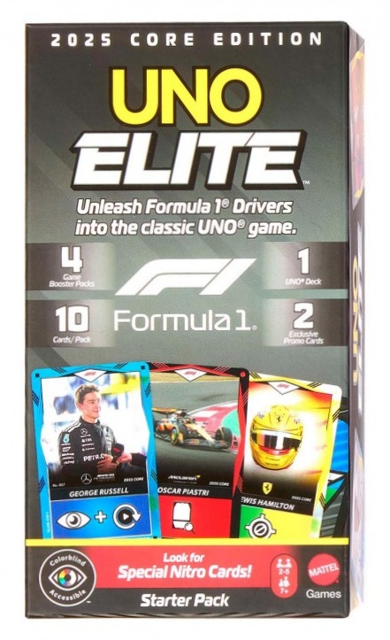 Juego de cartas Uno Elite Formula 1 Starter Pack