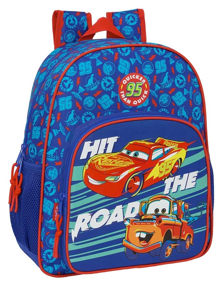 Mochila Road Cars adaptable a carro 38cm