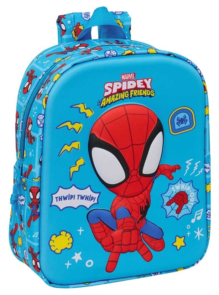 Mochila infantil Thwip Spidey Spiderman 3D 27cm