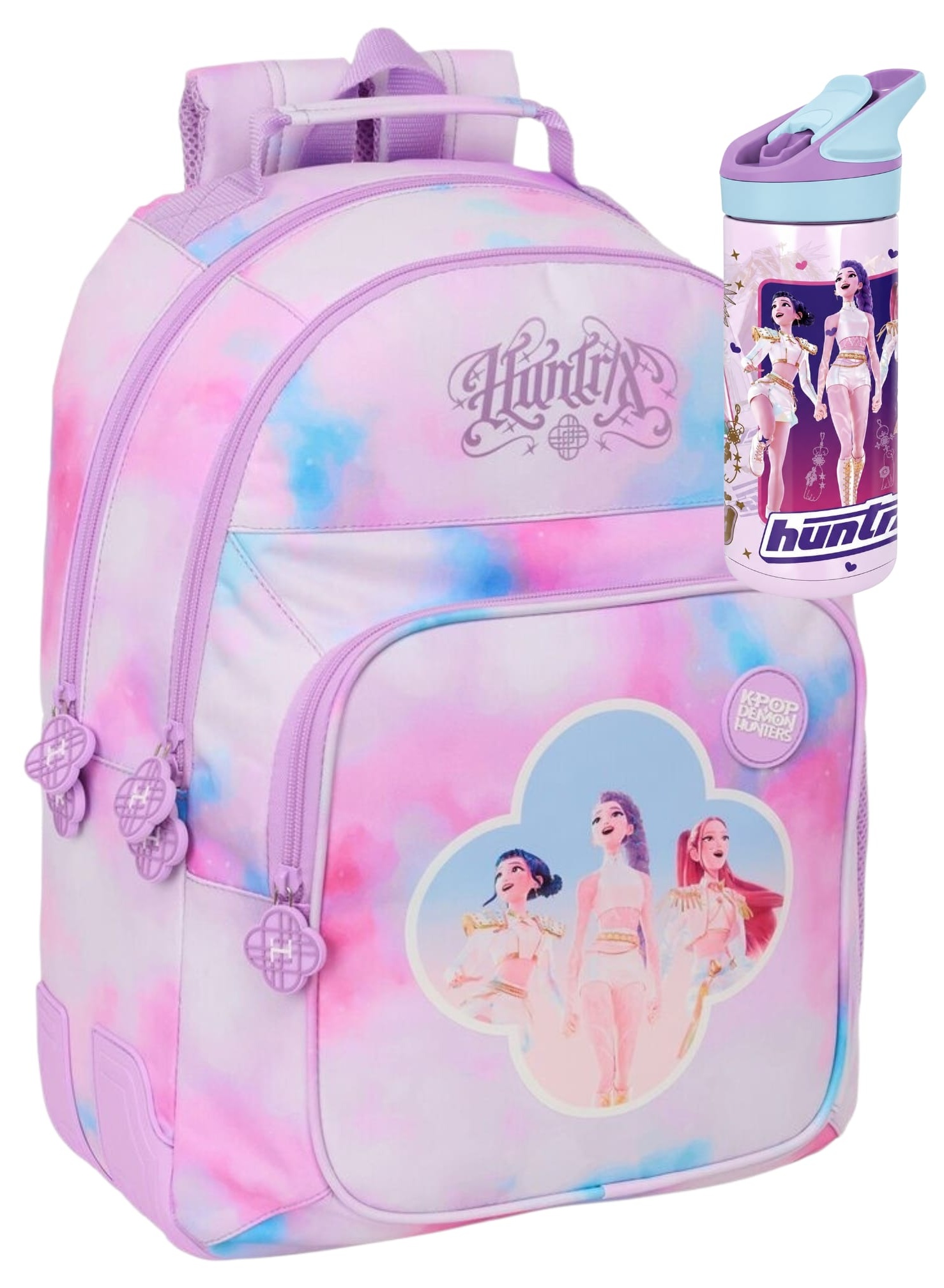 Pack OFERTA Mochila 42cm + Botella Artist Las Guerreras K-Pop