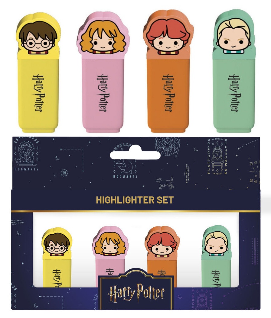 Set 4 subrayadores Harry Potter
