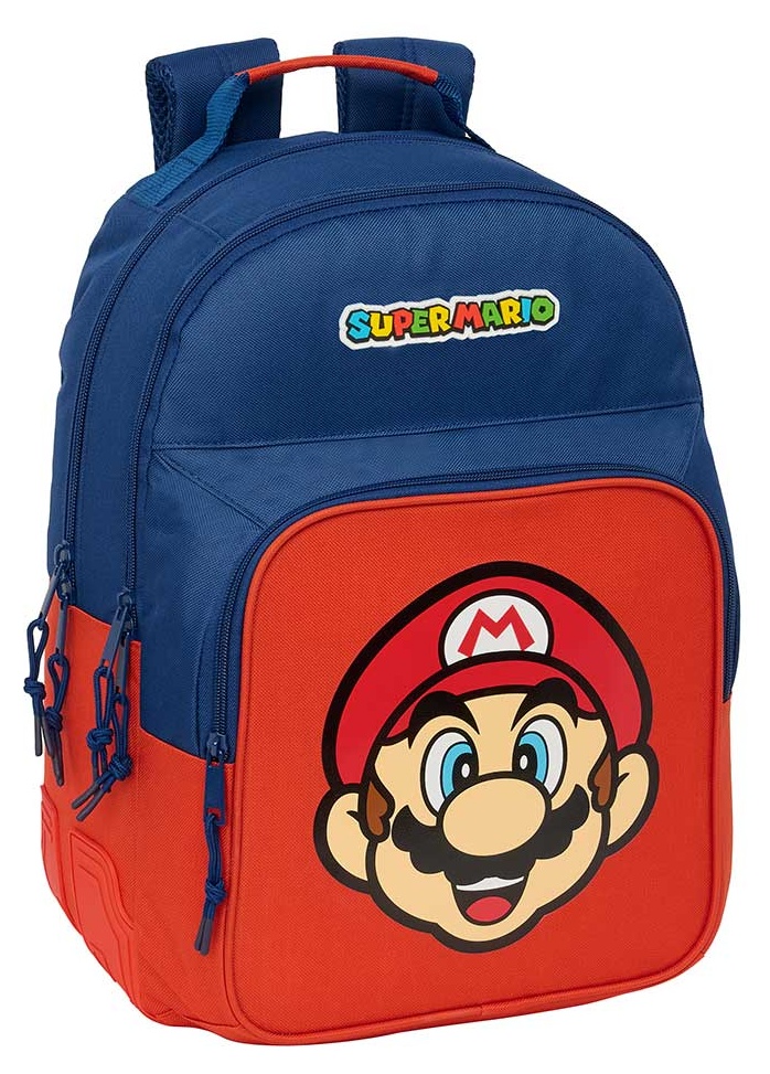 Mochila doble Mamma Mia Super Mario adaptable a carro 42c