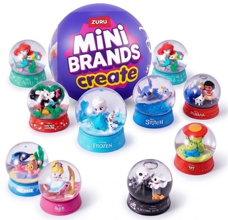 Crea Tu Bola de Nieve Sorpresa Mini Brands Disney Serie 1 Zuru