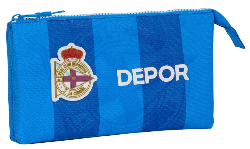 Portatodo triple Deportivo de La Coruña azul