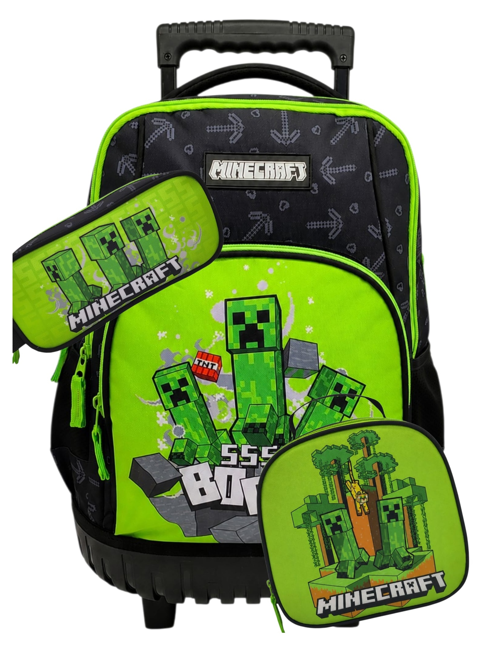 Pack OFERTA Mochila + Portatodo + Portamerienda Minecraft