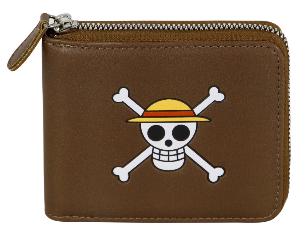 Cartera Calavera Luffy One Piece marron