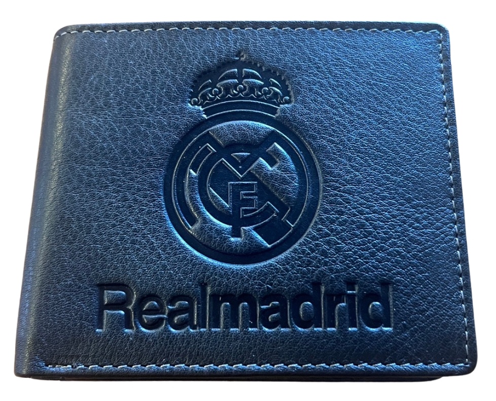 Cartera de piel Escudo Real Madrid cuadrada