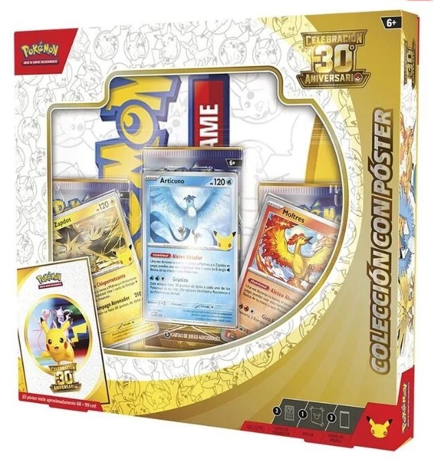Juego de Cartas 30 Aniversario Pokemon TCG (castellano) con poster