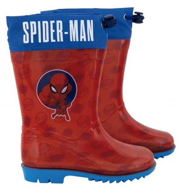 Botas de agua Spiderman rojas