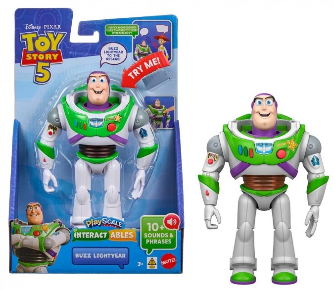 Figura Buzz Lightyear parlanchin Toy Story 5 Mattel 17cm (ingles)