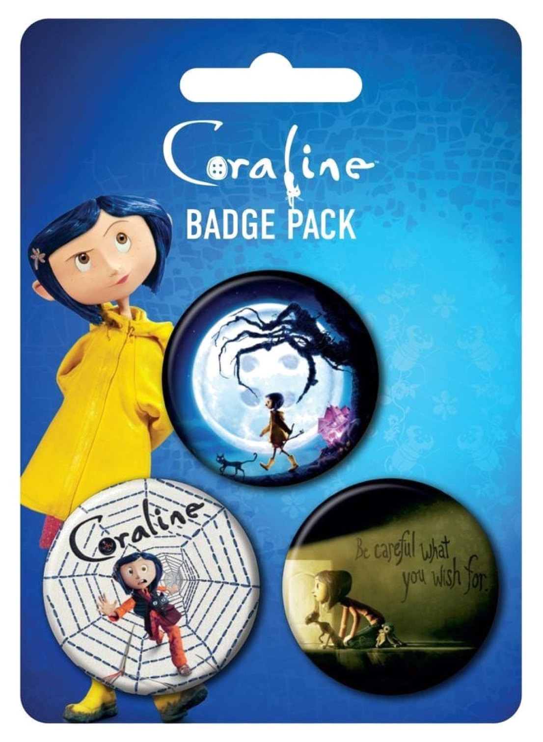 Pack 3 Chapas Los Mundos de Coraline