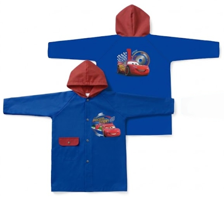 Chubasquero Impermeable Cars azul & rojo