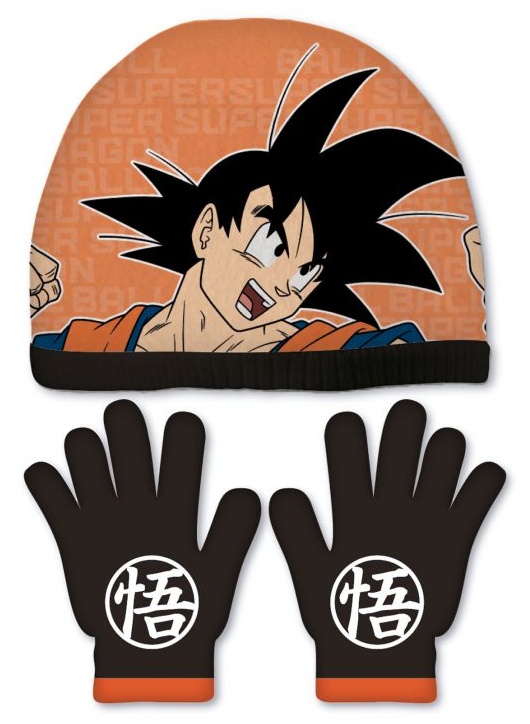 Conjunto Gorro + Guantes Goku Dragon Ball