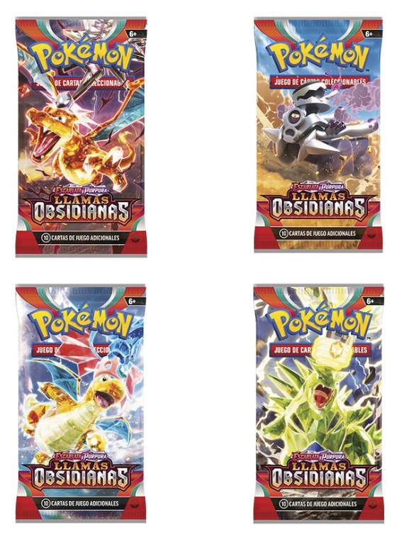 Sobre de Cartas Llamas Obsidianas Pokemon TCG (castellano) - Imagen 2