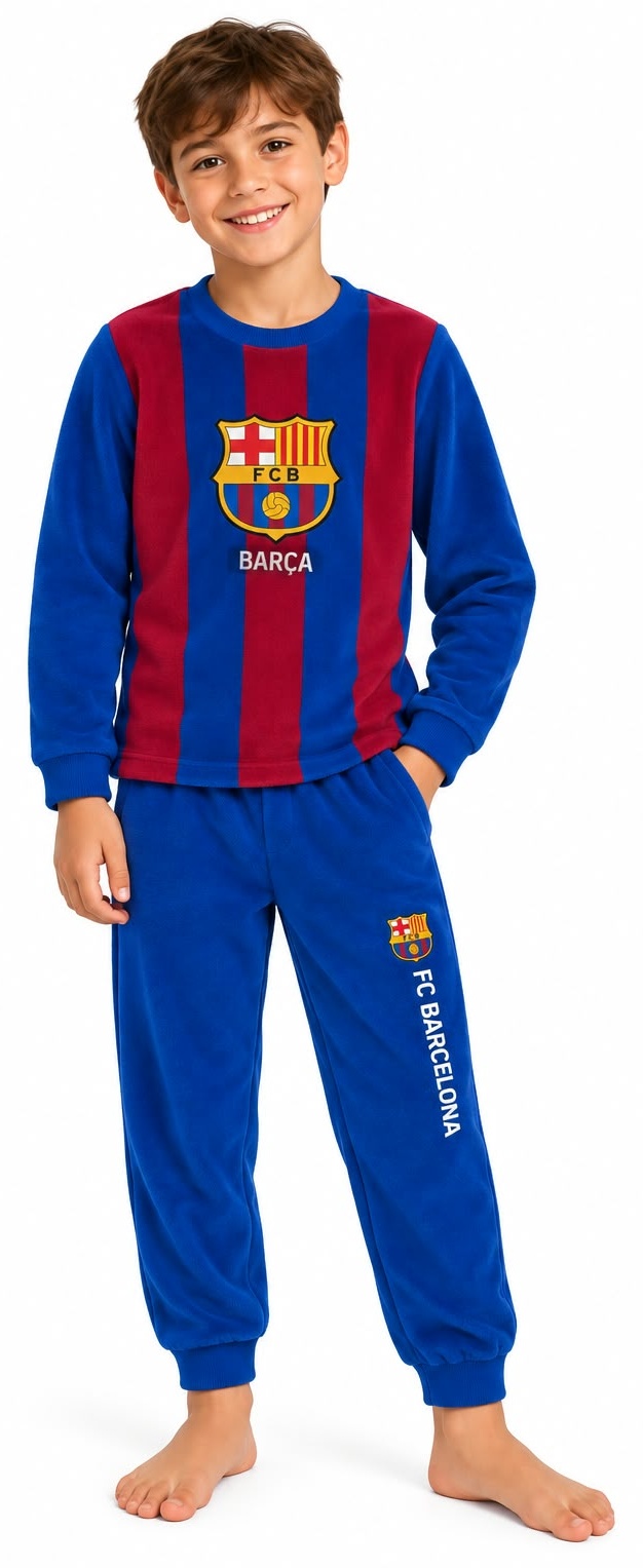Pijama infantil F.C. Barcelona rayas