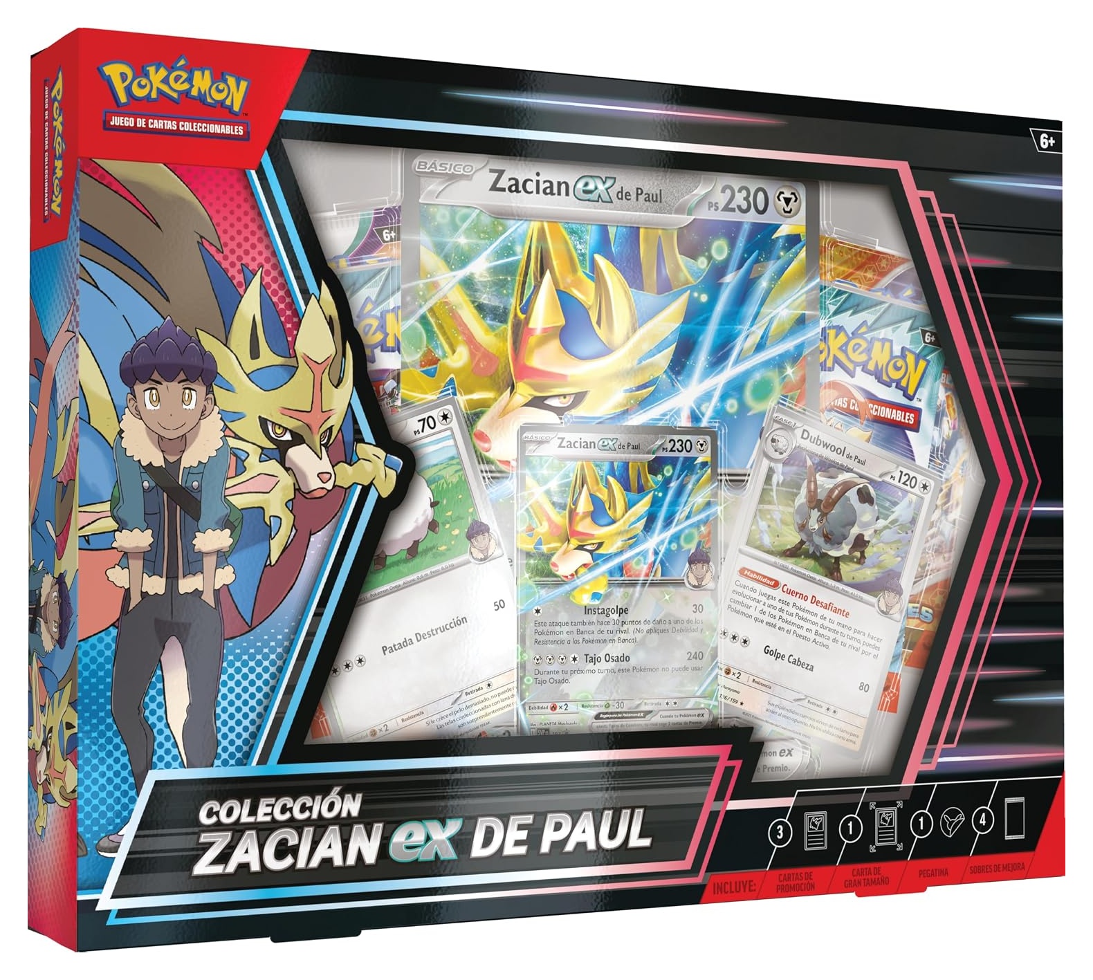 Juego de Cartas Zacian ex de Paul Pokemon TCG (castellano)